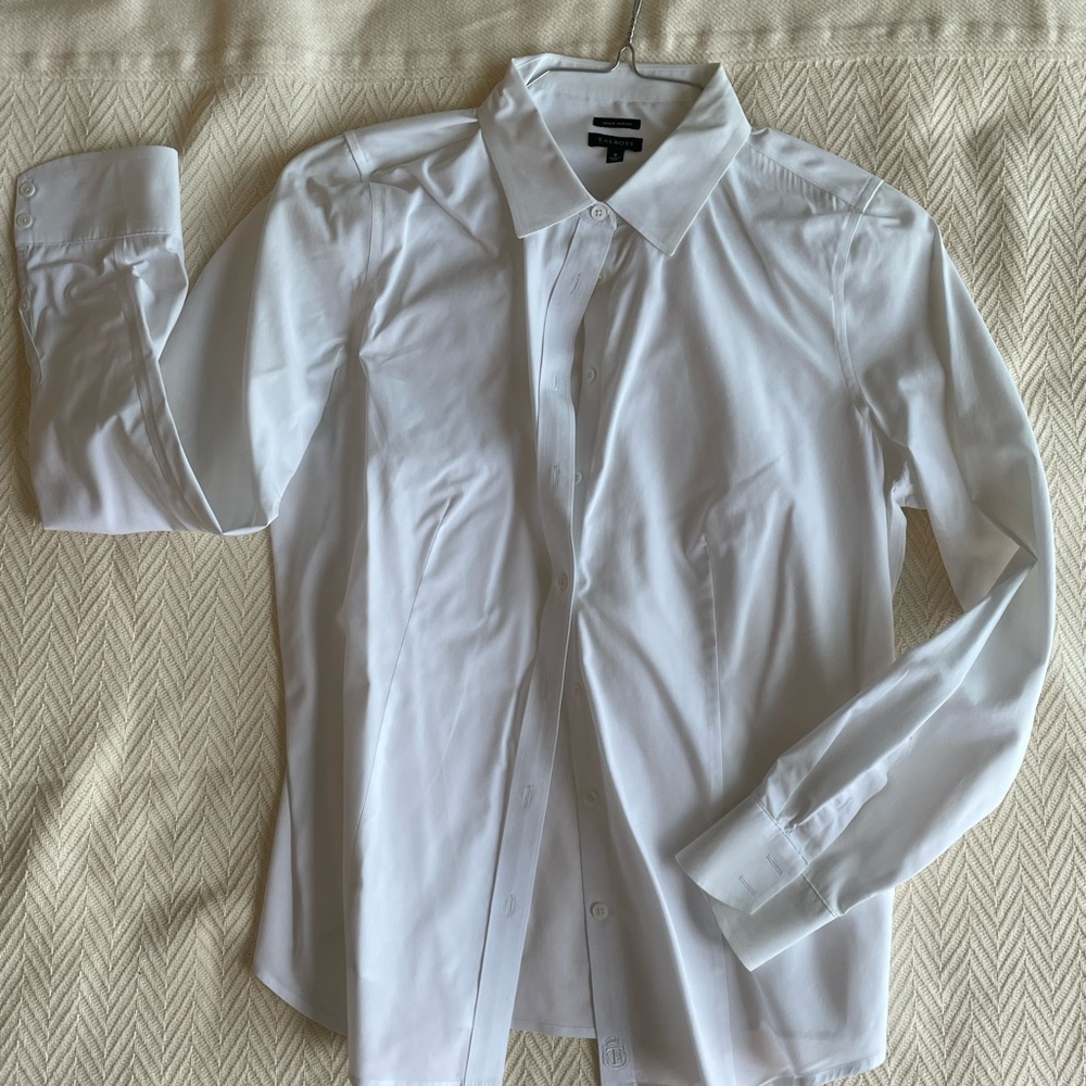 Talbots Poplin ‘Perfect Shirts’ White cotton.